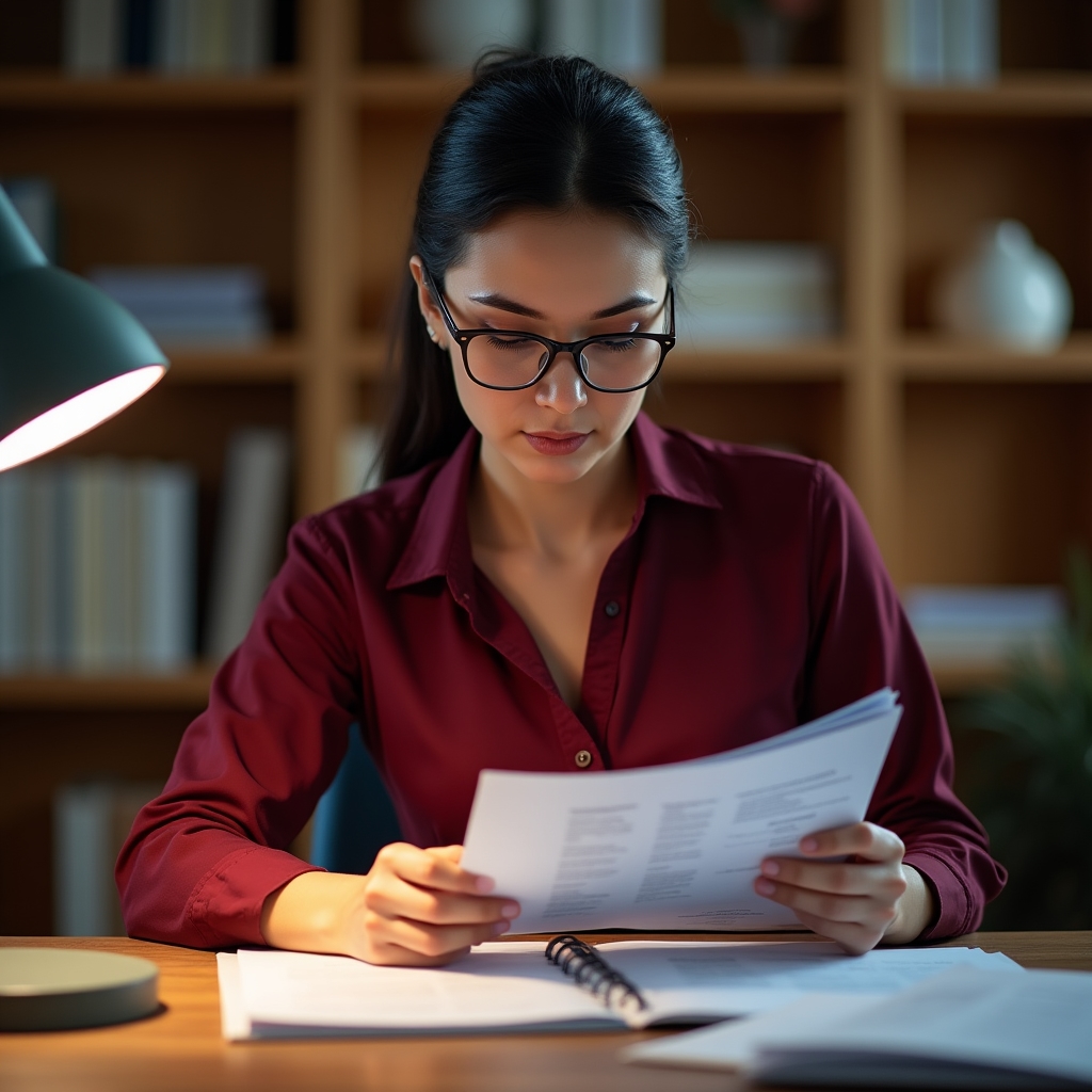 Главный бухгалтер за рабочим столом