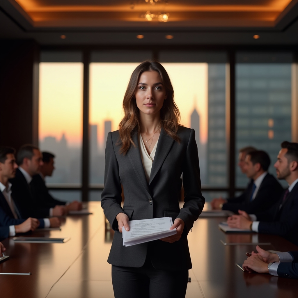 Финансовый директор на совещании совета директоров