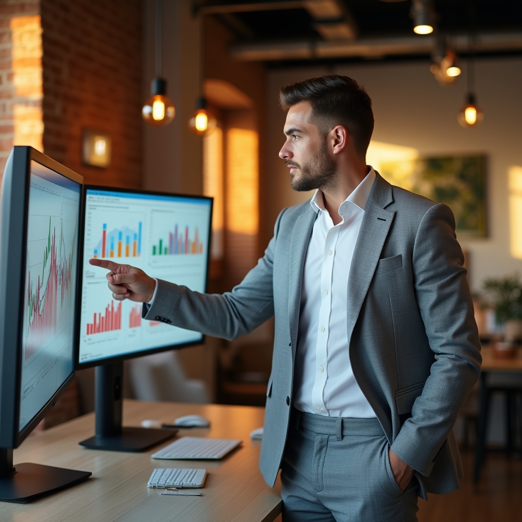 Финансовый менеджер анализирует отчёты